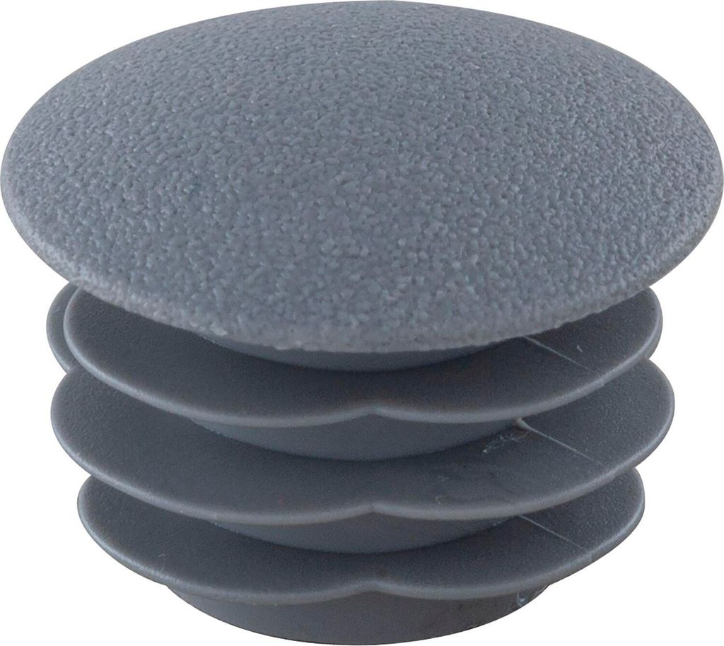 Lamellenstopfen gewölbt ø 20mm Rohrstopfen Wandstärke 0,8-2,5mm Kunststoff grau