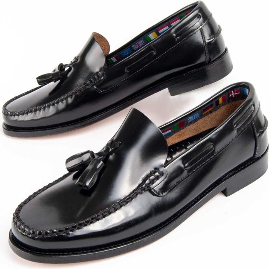 Purapiel Mokasin Castellar3 Schwarz