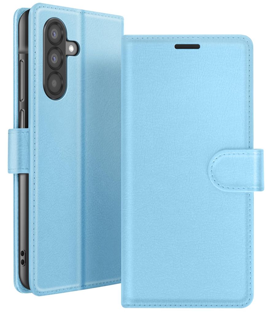 Zanaé, Wallet Etui mit Magnetlasche und Ständer für Samsung Galaxy A37, Hellblau