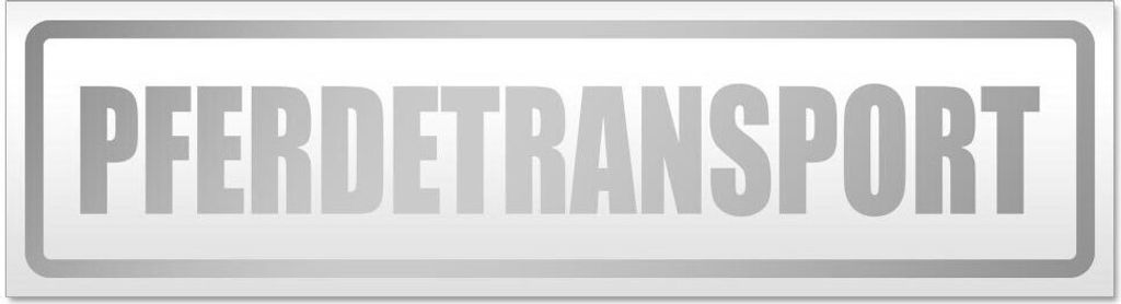 Kiwistar Pferdetransport Magnetschild Schild magnetisch - 45cm Silber - Magnetfolie für Auto PKW Kfz