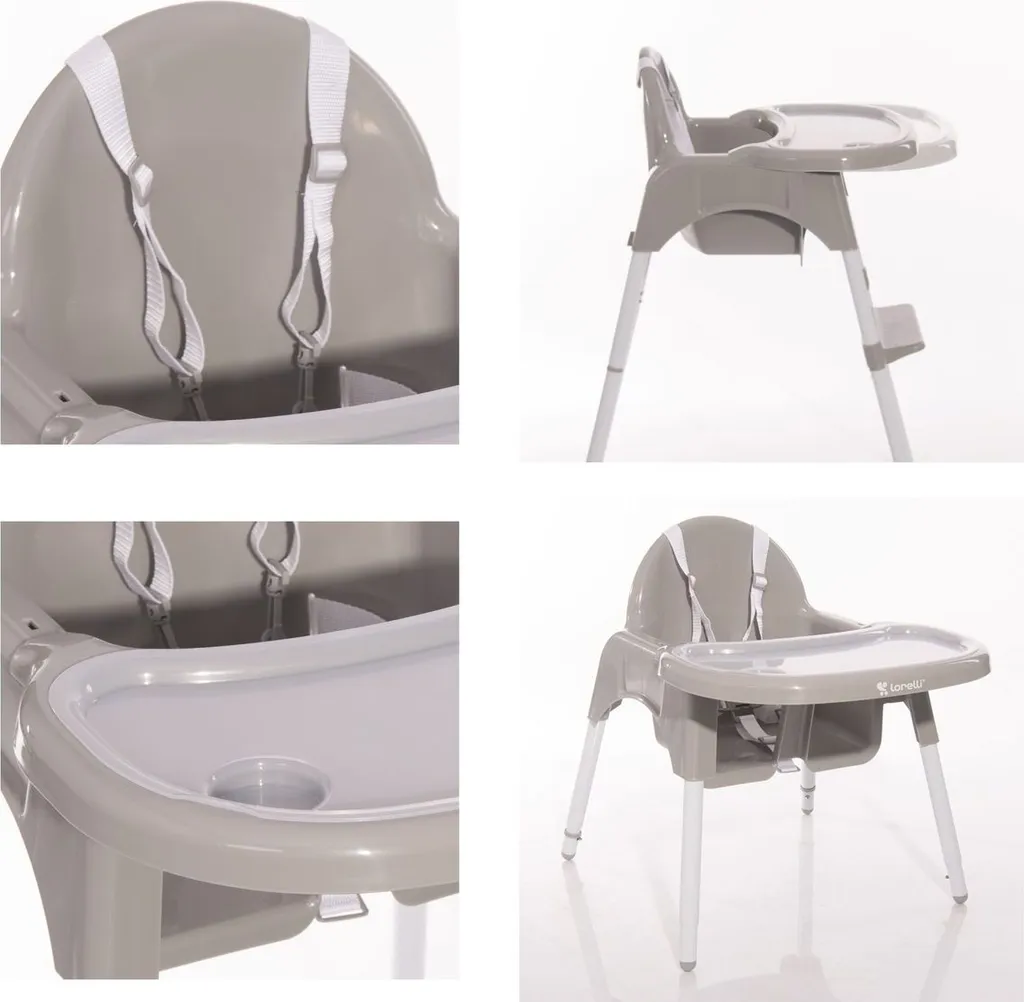 Chaise haute pour manger avec repose-pieds Lorelli Amaro sangle jaune - 4