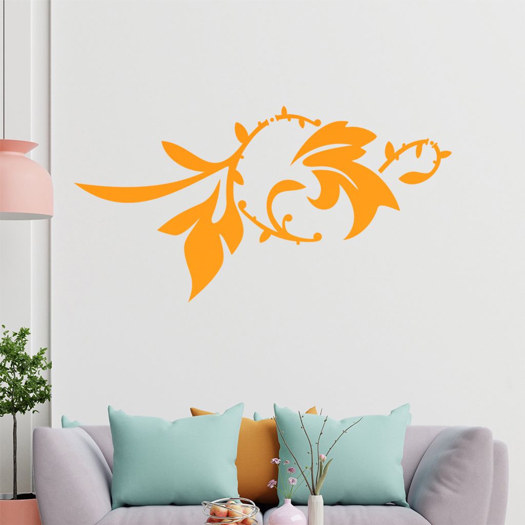 Blätter - Ranken Wandtattoo in 6 Größen - Wandaufkleber Wall Sticker - Dekoration, Küche, Wohnzimmer, Schlafzimmer, Badezimmer