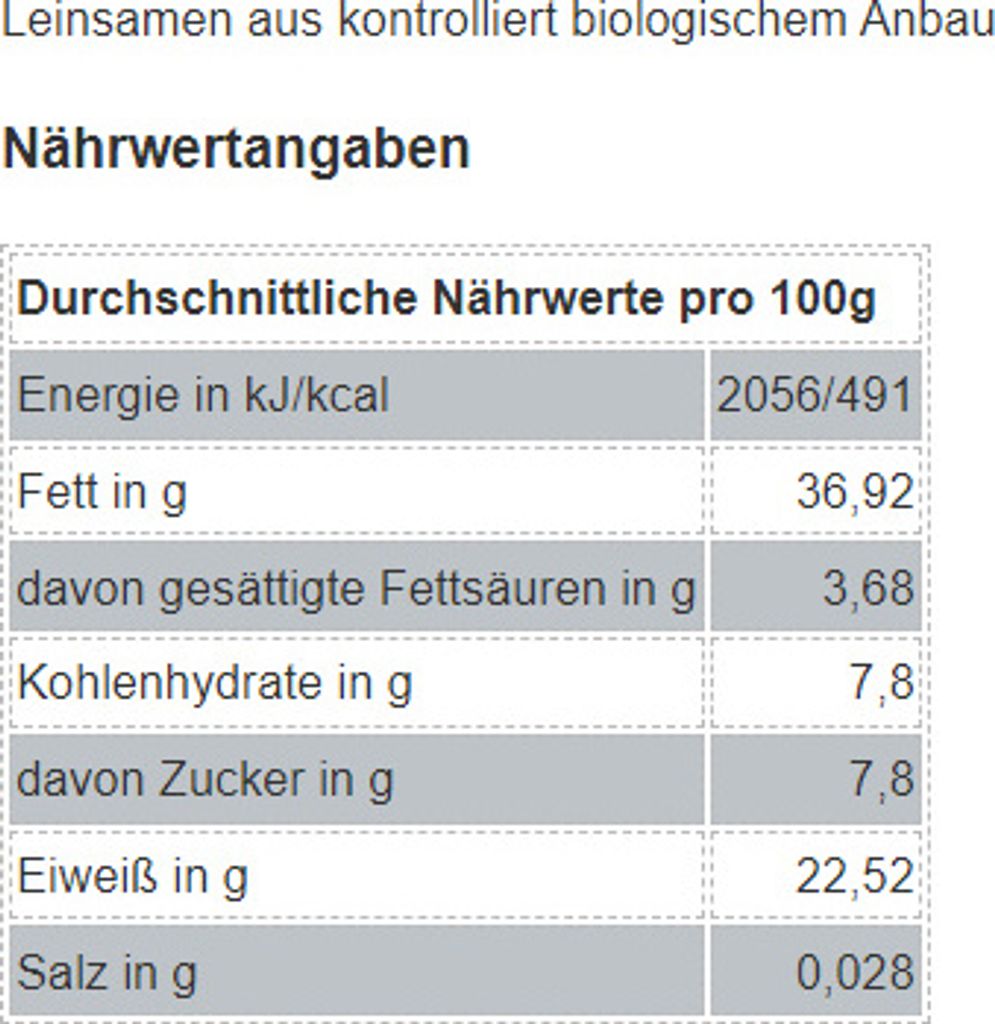 Bio Leinsamen geschrotet 500g Produktbild 2