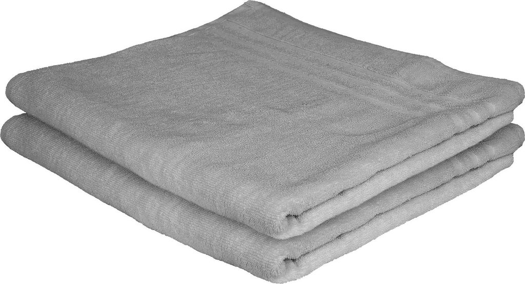 Nicola Spring Badelaken aus Baumwolle – 160 cm x 90 cm – Grau – 2er-Pack