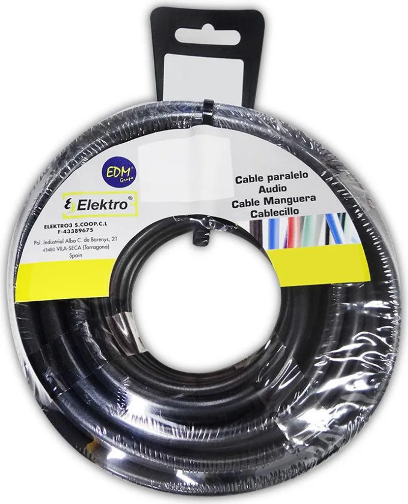 Bobina acrilica nera 4x1,5 mm 15 metri.