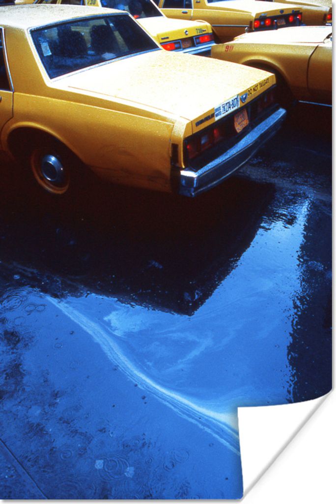 MuchoWow Poster Reflektierende gelbe Taxis 20x30 cm - Papierdruck