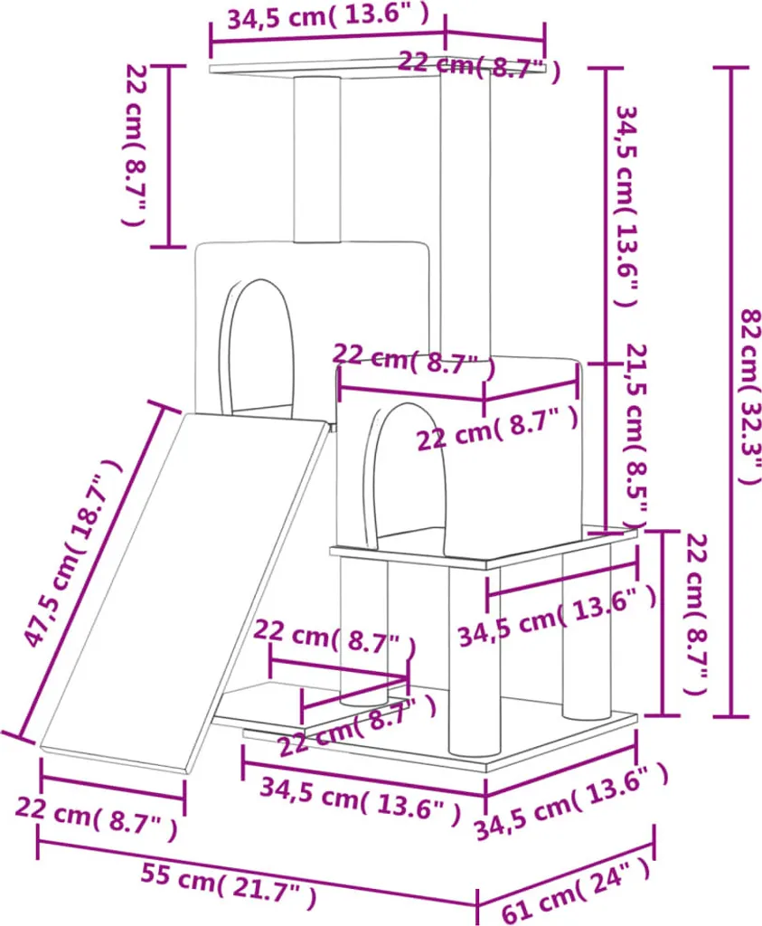 Il Mio Gatto Adora il Graffiatoio vidaXL 82cm Crema - Recensione e Consigli - 7