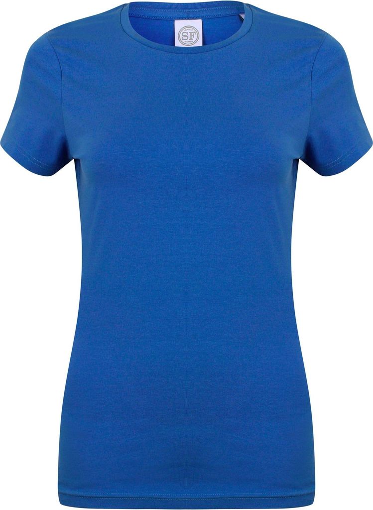 Skinni Fit Damen Feel Good Stretch T-Shirt, Kurzarm RW4422 (M) (Königsblau)