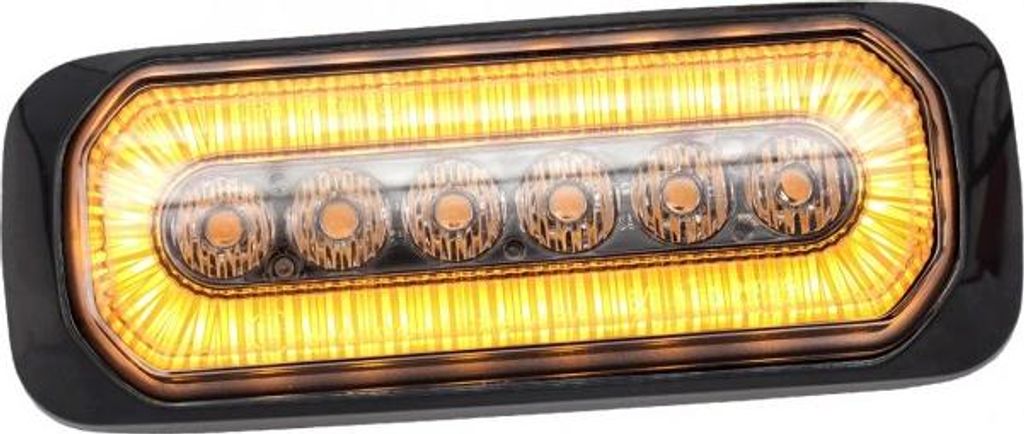 Blitzleuchte - Ledson - Halo - 5.1" - 13cm - Klar - Positionslicht Amber - 14 Blitzmuster - Amber - R65 - 12V-24V