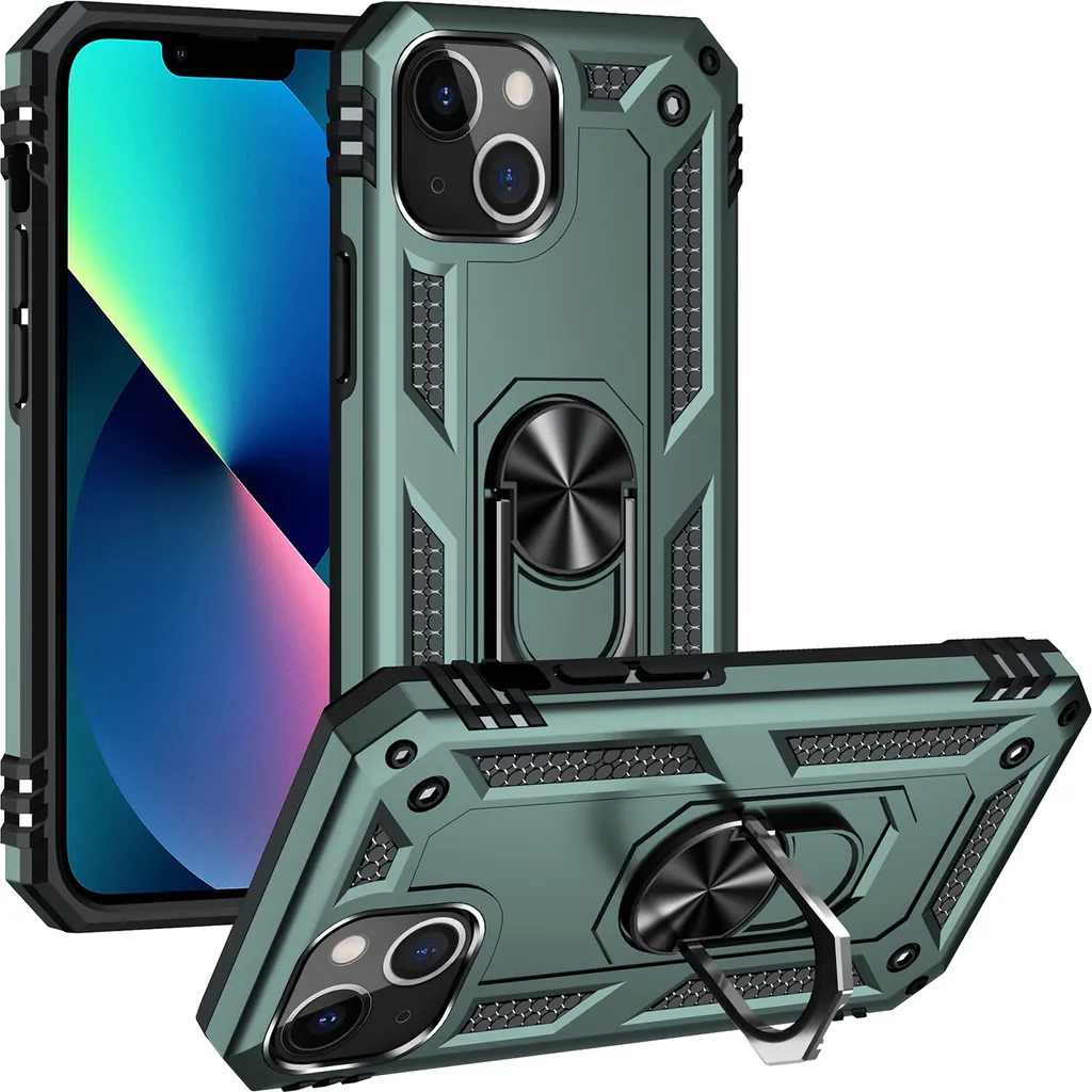 Cover Rugged iPhone 14 Verde Militare: Protezione Estrema Outdoor