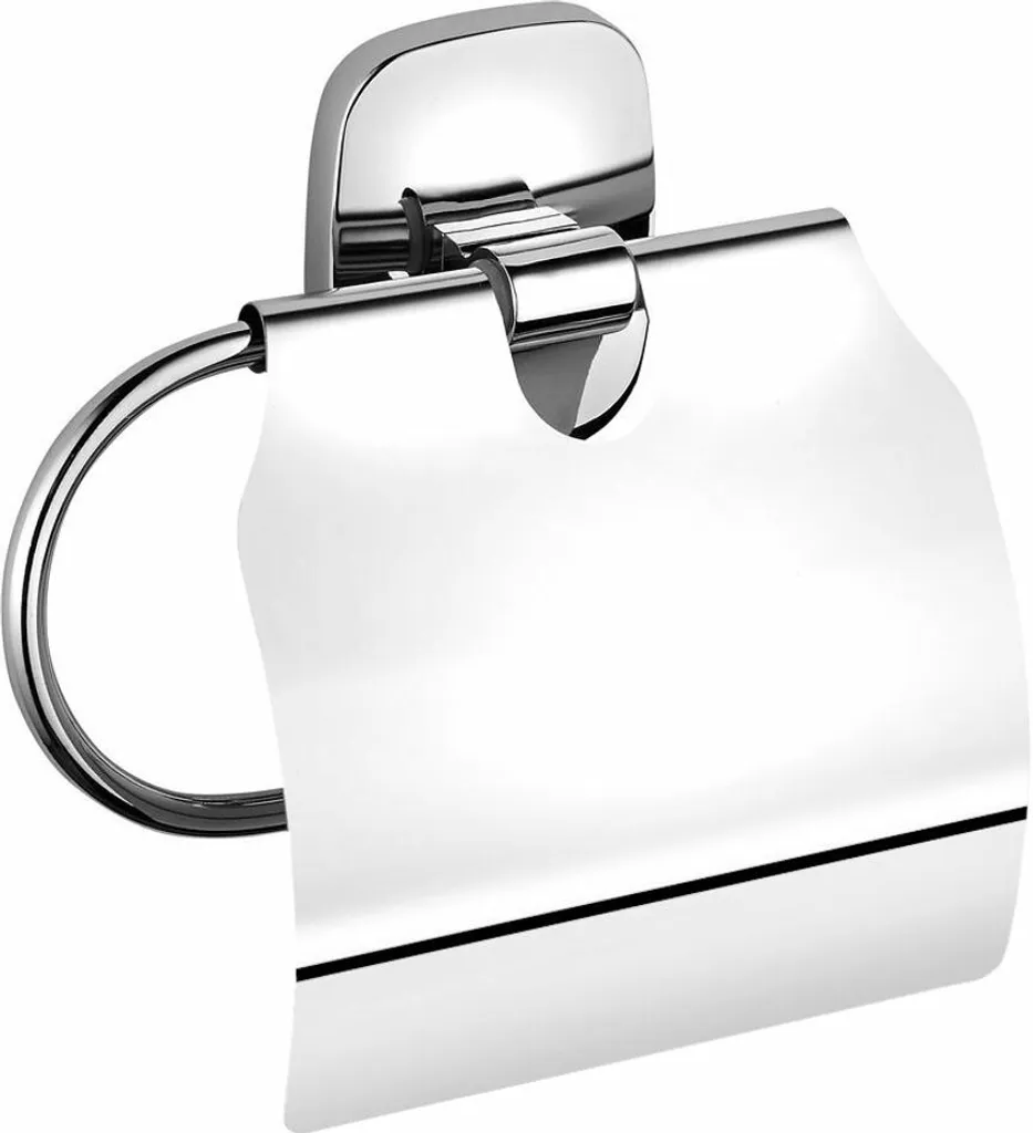 Porta Carta Igienica Aqualine Rumba RB107 Cromo con Coperchio | Bagno