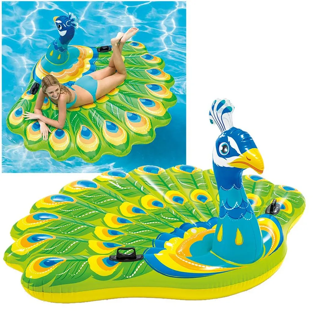 Île gonflable INTEX Paon PEACOCK - Grand matelas de piscine confortable - 17