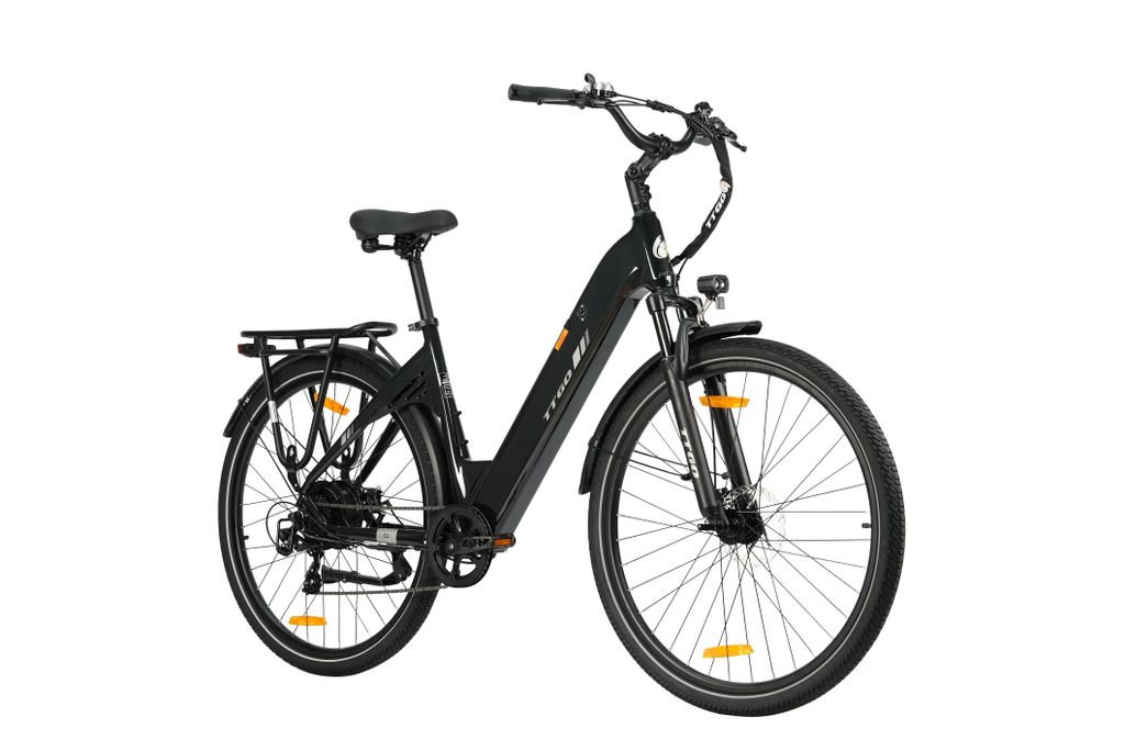 28'' 18Ah Elektrofahrrad E-Bike Pedelec Unisex 7Gang E-MTB E-Citybike, Elektrofahrrad 25KM/H für Damen und Herren ab 170 cm Schwarz Wasserdicht