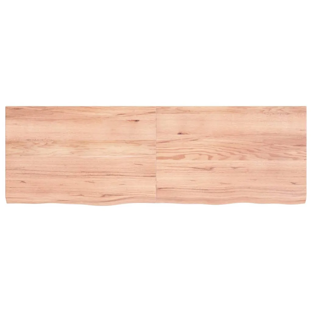 SYFAX™ Piano Tavolo Marrone 120x40x(2-4) cm Rovere Massello Trattato