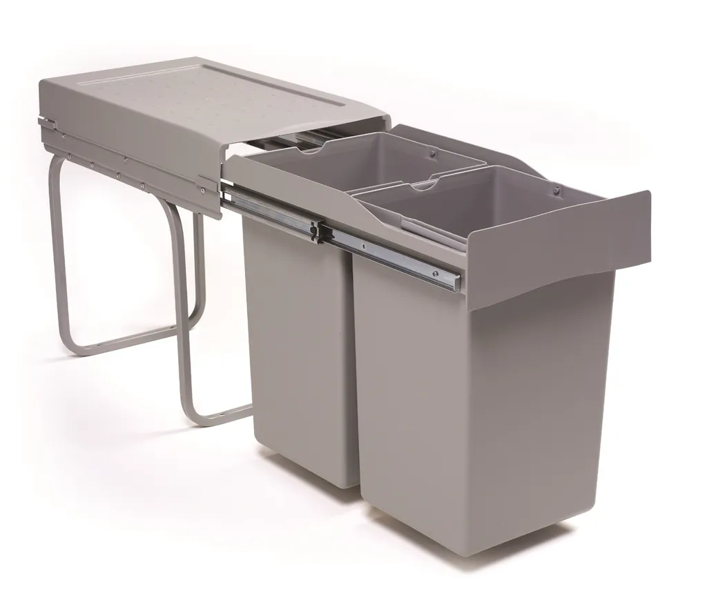 Simplifiez votre tri sélectif avec la poubelle Double Man Victory 28L gris