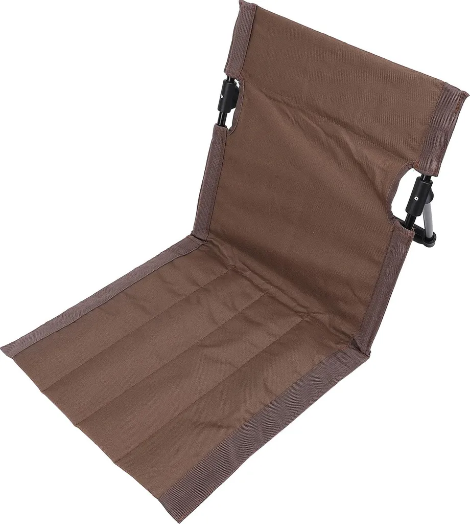 Siège de camping portable pour extérieur avec dossier marron réglable