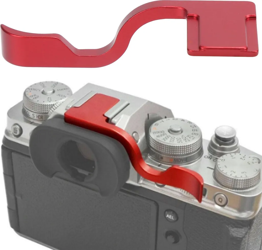 Supporto Mano Fujifilm XT4 Rosso | Impugnatura in Metallo Duraturo
