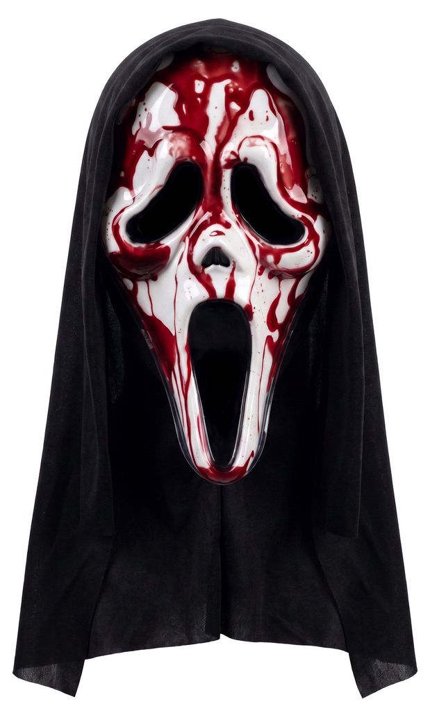 Bloedende Scream-masker - Carnaval/Vasten kostuum Productafbeelding 