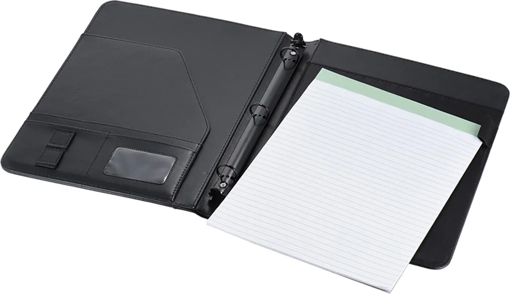 Padfolio A4 cuir PU : porte-documents organisé avec porte-cartes et U-Disk - 5