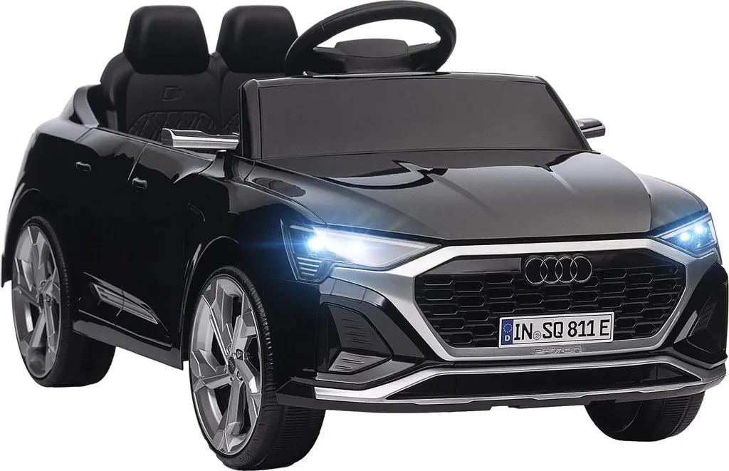 Véhicule électrique enfant 46 cm avec châssis métallique Noir mat