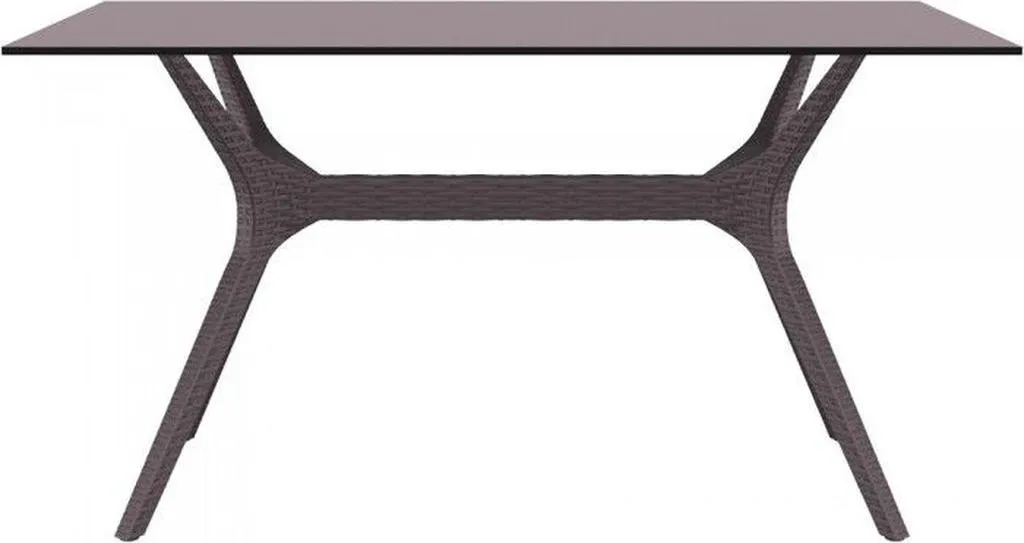 Table de Jardin 6 Personnes IBIZA 140 Marron - Idéale pour vos Repas