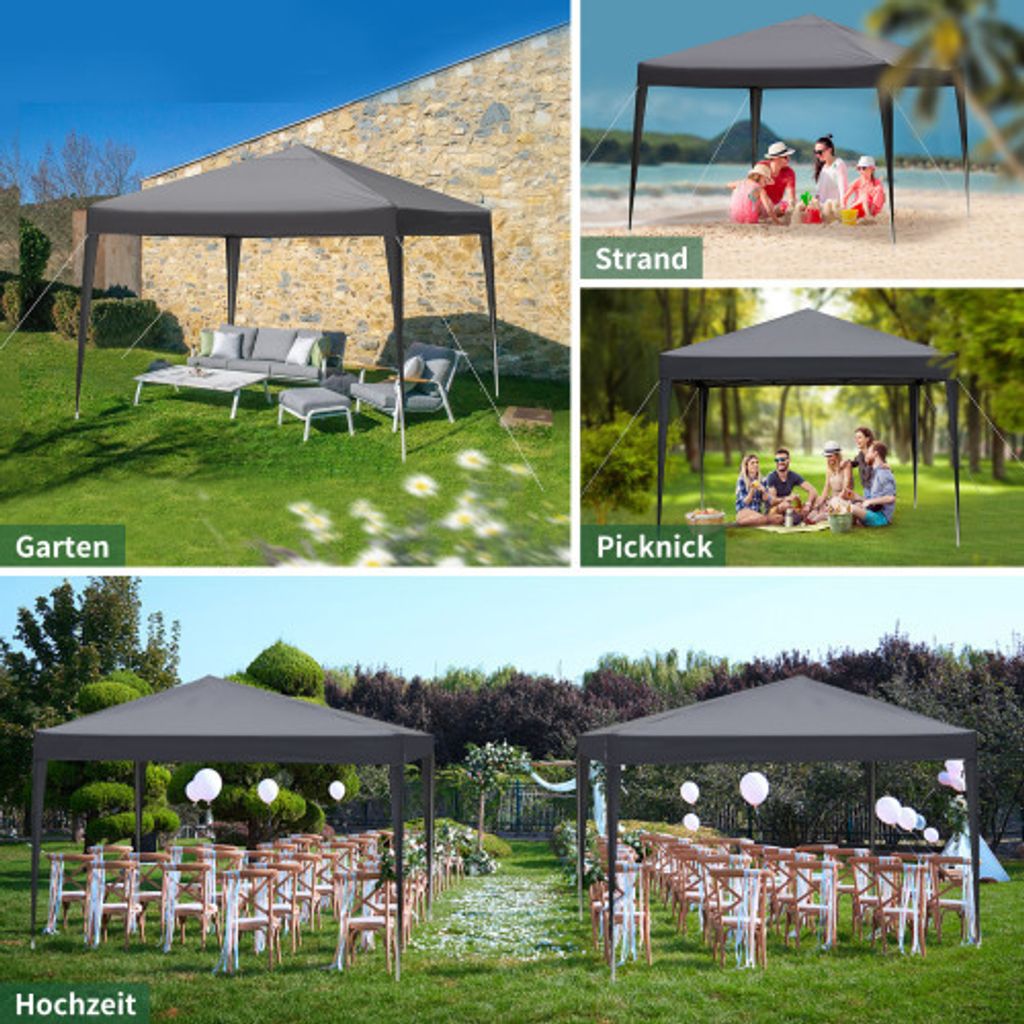 FCH 3x3m Pop Up Pavillion Gartenzelt Gartenpavillon Produktbild 7