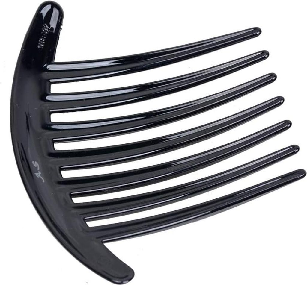 2 Stück Zähnige Frauen Französischer Twist Kamm Haar Kamm Haar Clip Kamm - Schwarz