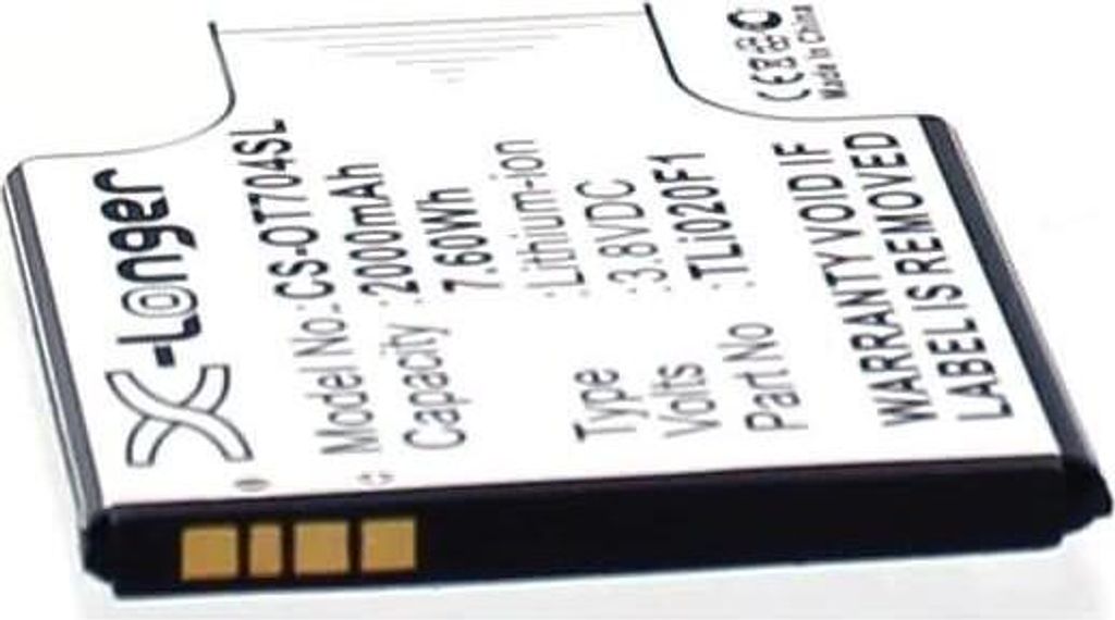 Akku für Alcatel TLI019B1 Li-Ion 3,8 Volt 2000 mAh schwarz.