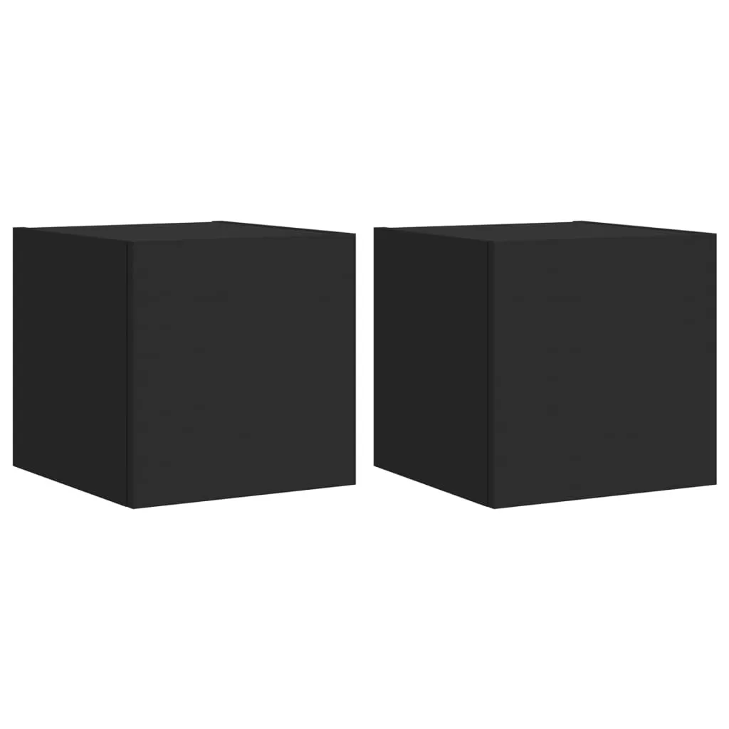 SYFAX™ Mobile TV LED Nero Lucido 2pz | 30.5x35x30 cm Arredamento Parete