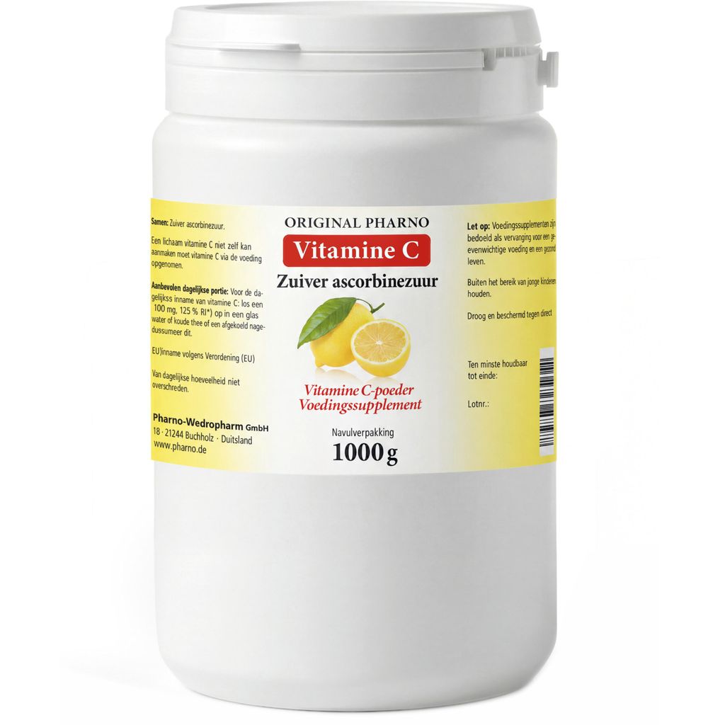 Original Pharno Vitamine C-poeder 1 kg – puur ascorbinezuur Productafbeelding 