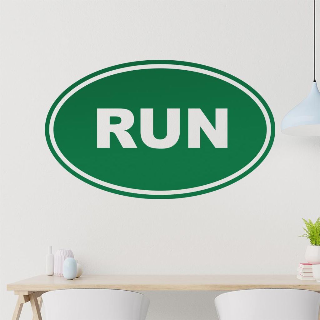 run Wandtattoo in 6 Größen - Wandaufkleber Wall Sticker - Dekoration, Küche, Wohnzimmer, Schlafzimmer, Badezimmer