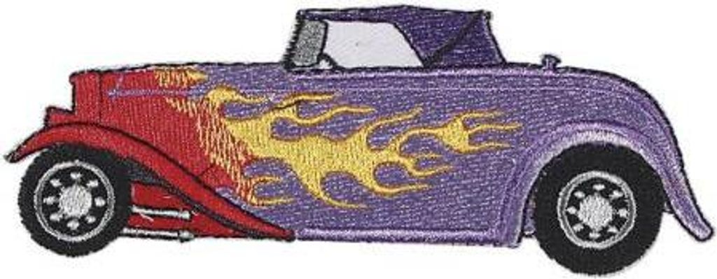 AUFNÄHER - bunter Oldtimer Car - 03124 - Gr. ca. 12 x 4,5 cm