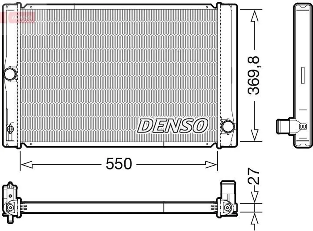 Radiateur de refroidissement moteur Toyota Corolla E12 E15 DENSO DRM50123