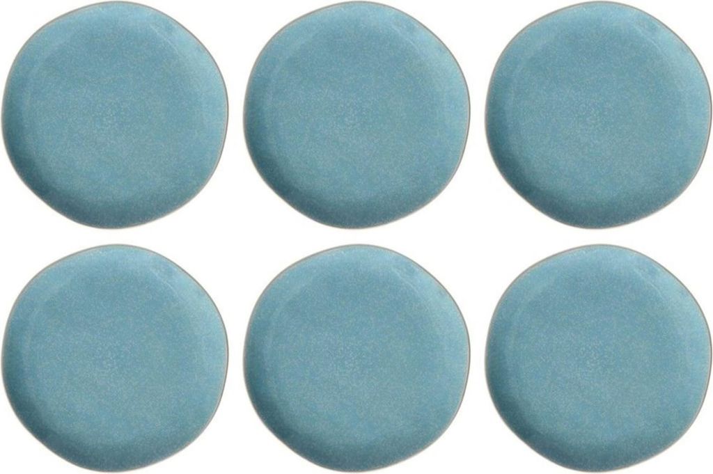 ROSE&TULIPANI CONCERTO FUSE AZZURRO Set of 6 dinner plates 27 cm