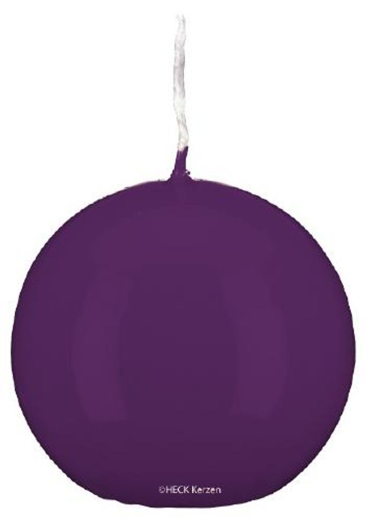 Kugelkerzen Glanz-Lack Violett Ø 12 cm, 1 Stück