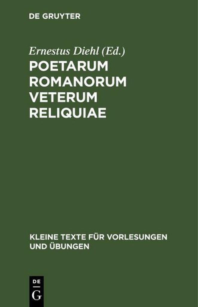 Poetarum Romanorum Veterum Reliquiae