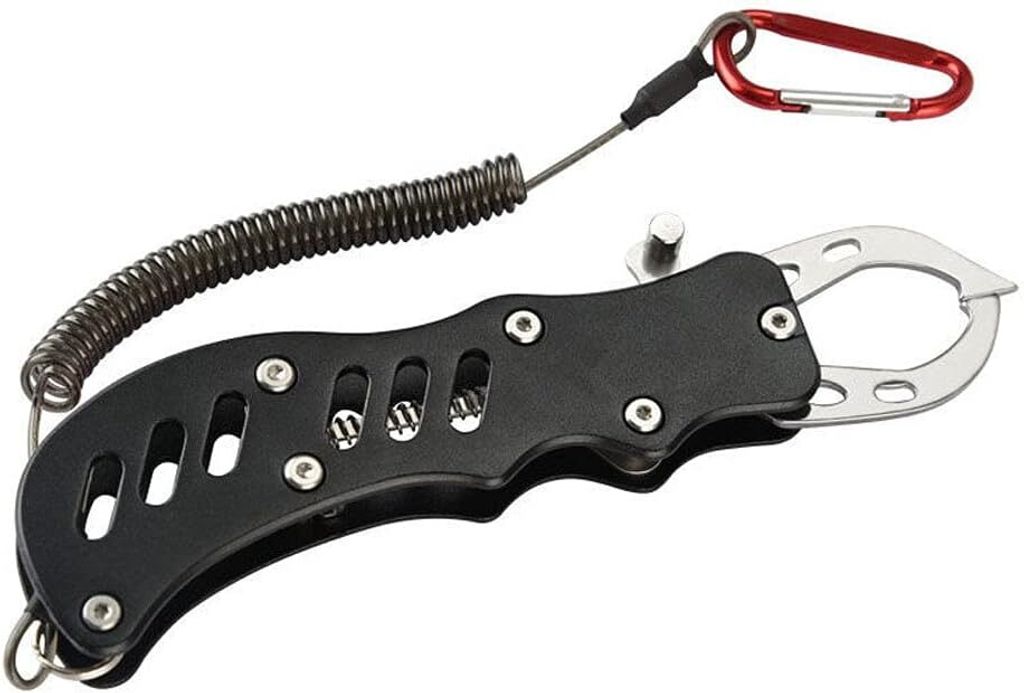 Multifunktionale Köderöffnung Aluminium-Legierung leuchtenden Streifen Fisch-Controller, Köder Fisch-Controller Schwarz