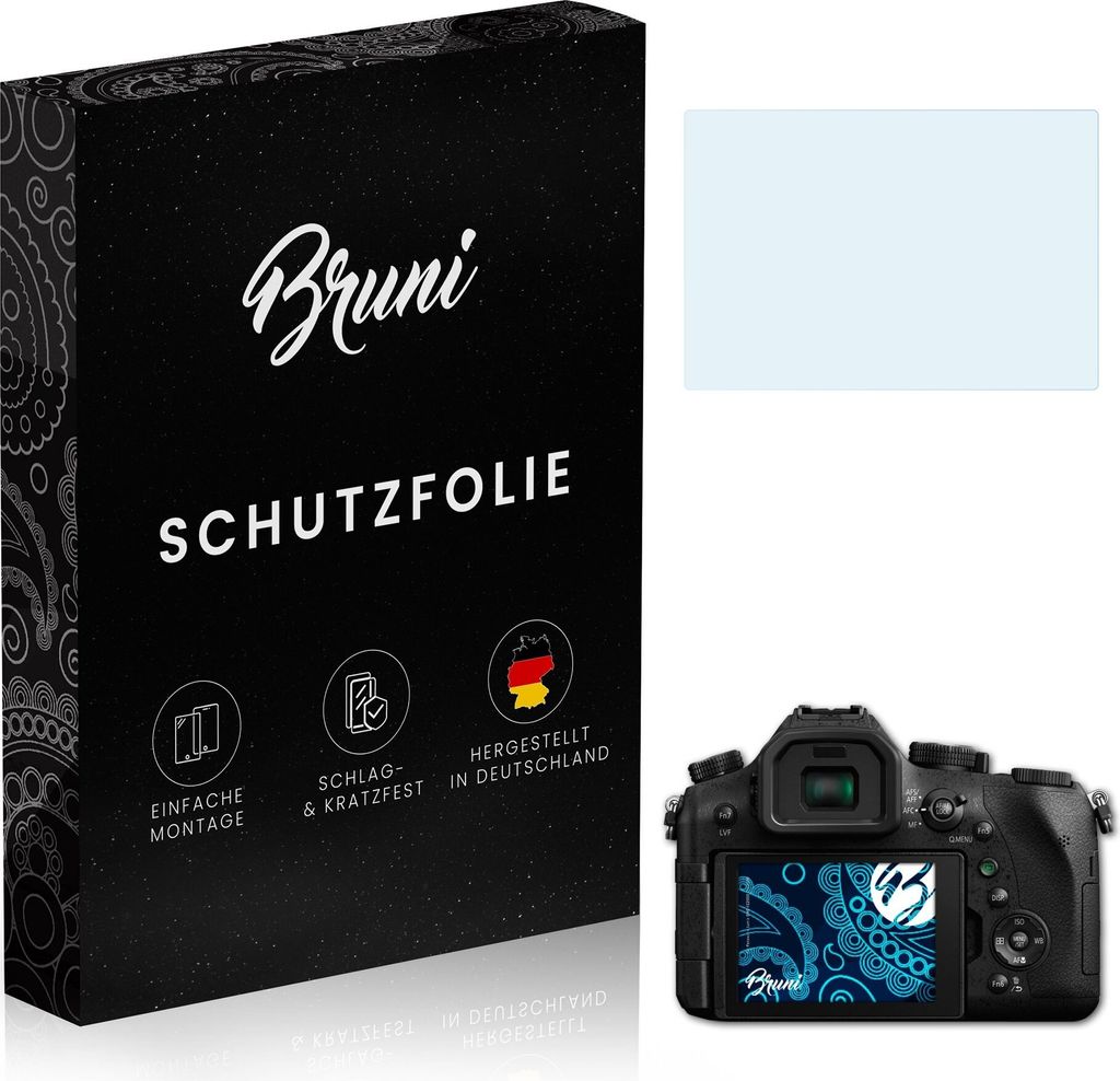 atFoliX 4054274772787, Transparent, Panasonic, Lumix DMC-FZ2000 / FZ2500, Klare Bildschirmschutzfolie, Kratzresistent, Glänzend
