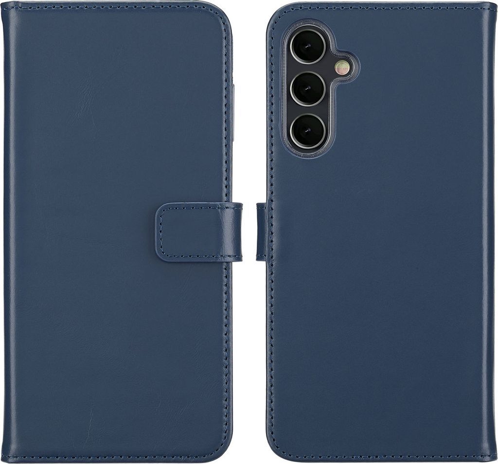 Selencia Echtleder Klapphülle Samsung Galaxy A16 - Blau