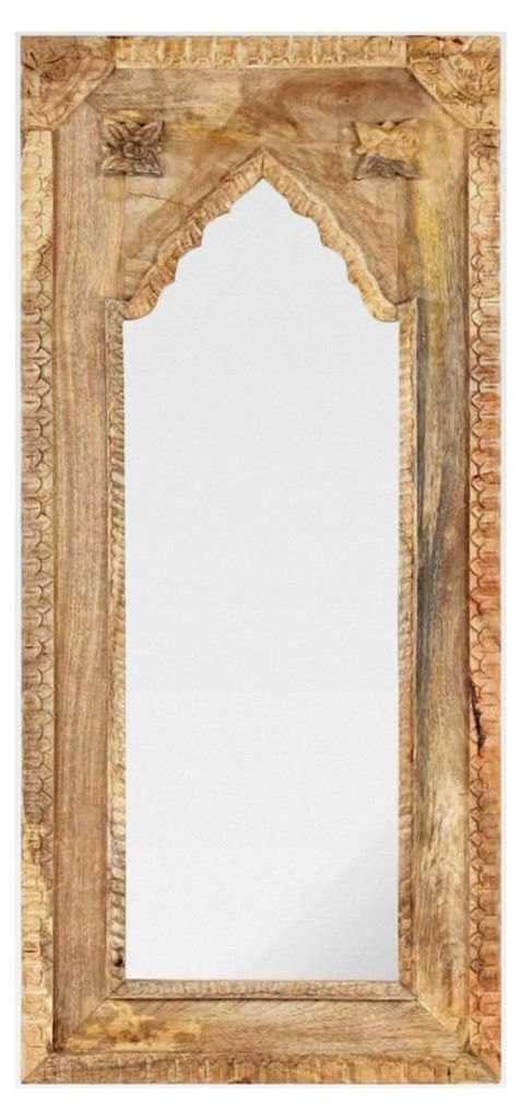 Spiegel aus massivem Mangoholz, 50 x 3 x 110 cm