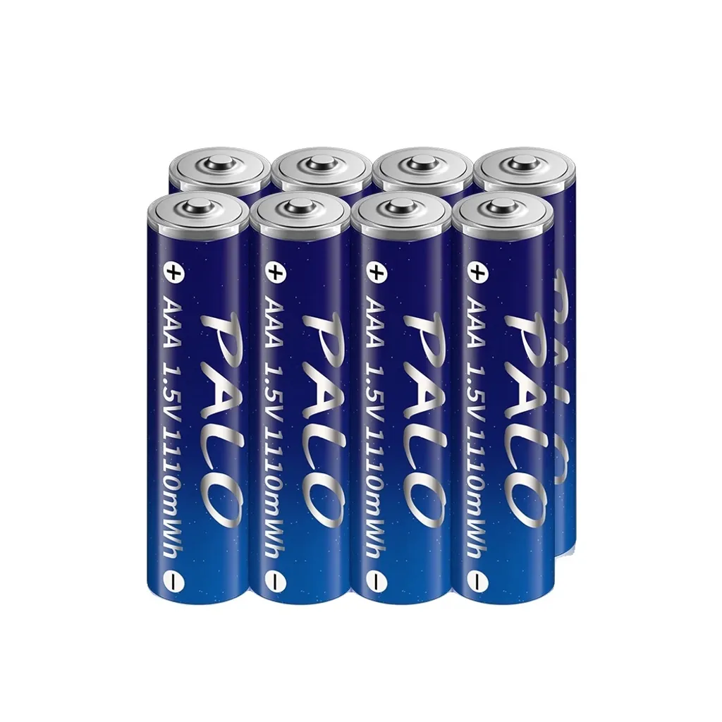 Batteria ricaricabile AAA, capacità 1110mWh, ricaricabile via USB, verde