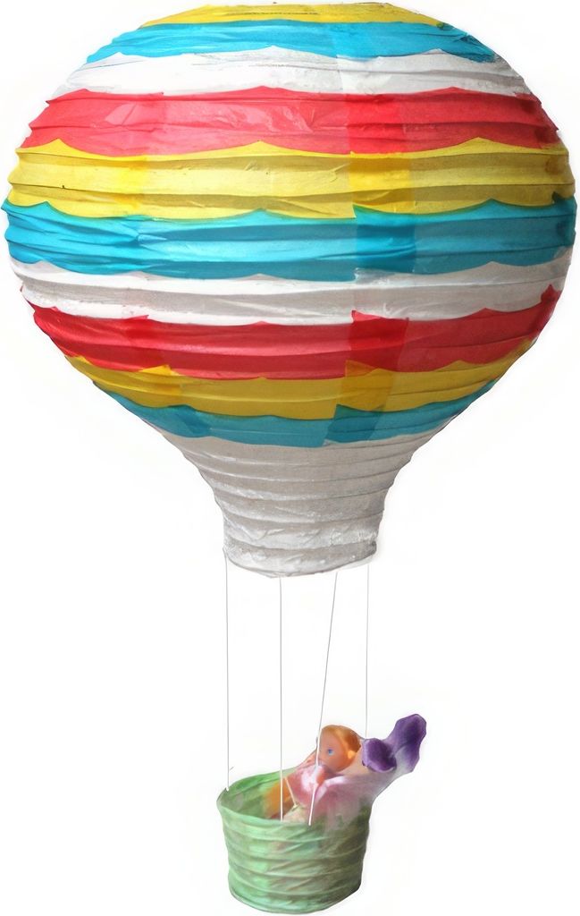 süß Heißluftballon Reispapier Lampion Lampenschirm 07