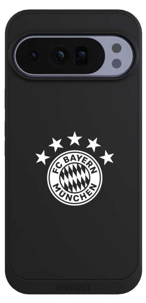 NIVOCASE Handyhülle für Google Pixel 10 Pro XL Hülle NIVOpure Case Schwarz FC Bayern München FCB transparent
