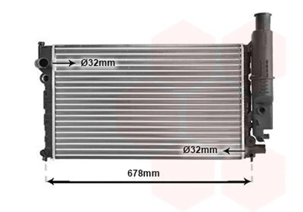 Radiateur moteur VAN WEZEL 40002097 pour PEUGEOT 405 I (15B) Essence