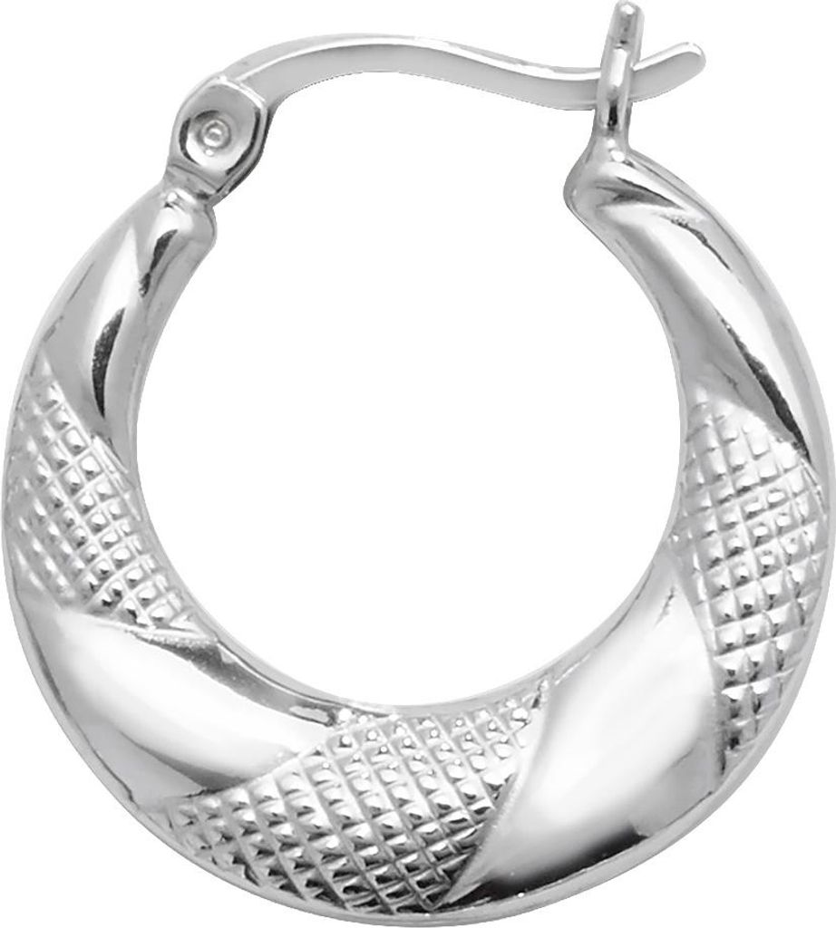 Atemberaubende 925 Sterling Silber Damen - Paar Creolen - 22mm*21mm; TRS22666
