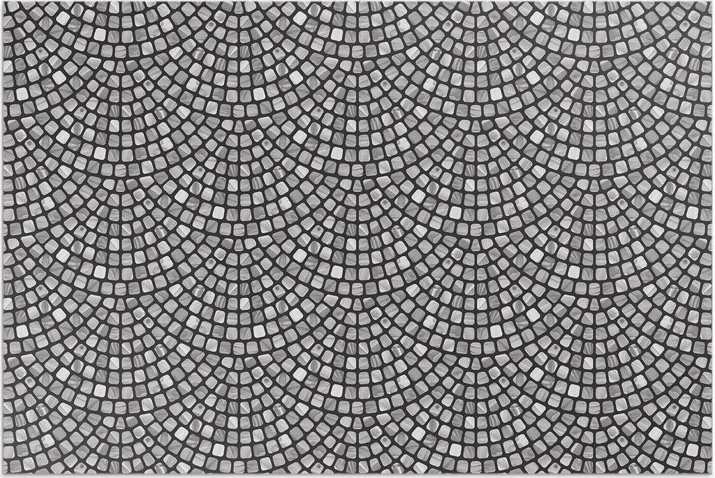 Steinmuster feines Mosaik – Vinylteppich – 60x90 cm – Outdoor Teppich – Terrasse – Wetterfest – Modern