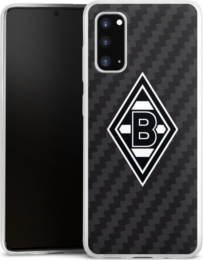 DeinDesign Slim Hülle für Samsung Galaxy S20 Silikon Case Ultra Dünn Handyhülle Borussia Mönchengladbach Carbon Gladbach
