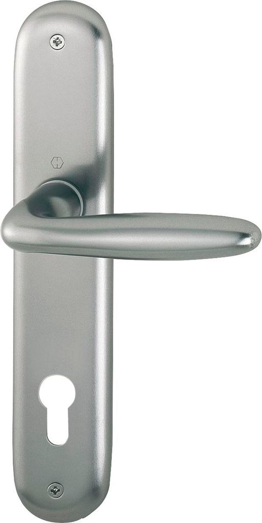 Drückergarnitur VERONA - auf Schild PZ 88, 37 - 47, Edelstahl Effekt ÖNORM