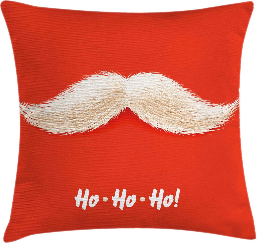 ABAKUHAUS Weihnachten Kissenbezug, Vivid Sankt Schnurrbart, Wasser und Schmutz resistent Stoff Digital Druck Für den Innen oder Außen Bereich, 45...