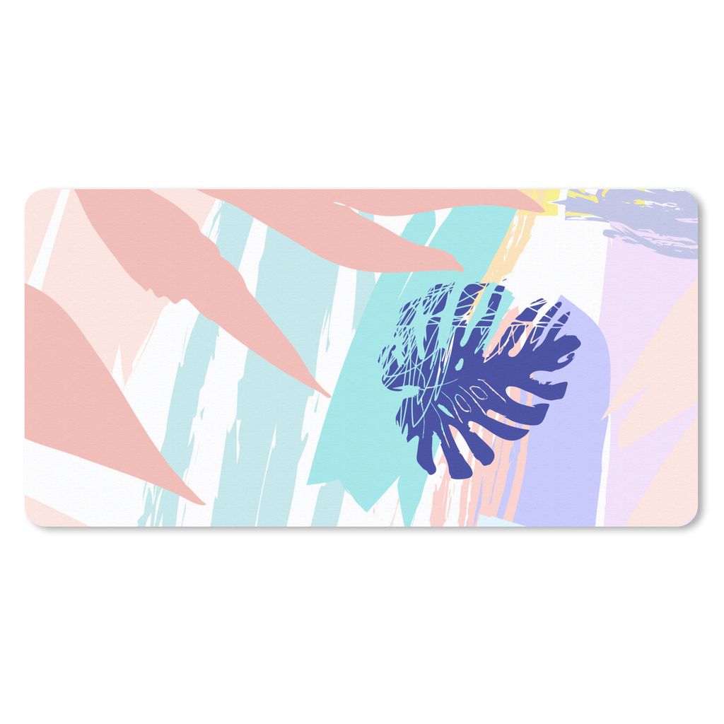 MuchoWow Mauspad Mousepad Sommer - Farbe - Blatt 60x30 cm - Mousepads - Maus Mat - Pad - Mausunterlage - Nachhaltig